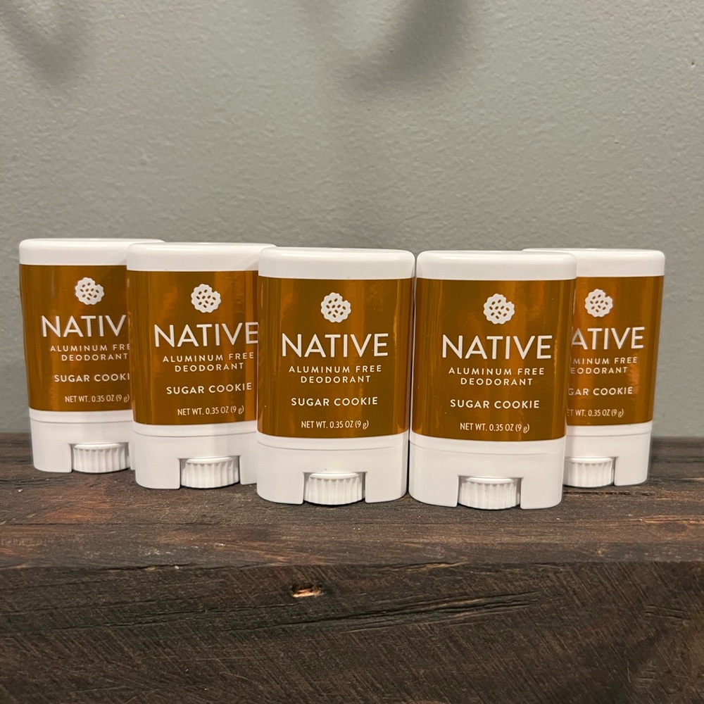 Lot of 5 Native Sugar Cookie Limited Edition Deodorant .35 oz Aluminum Free